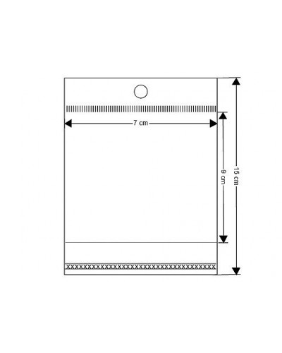 PP sáček s lepicí klopou a závěsem 7x9 cm | Mimib