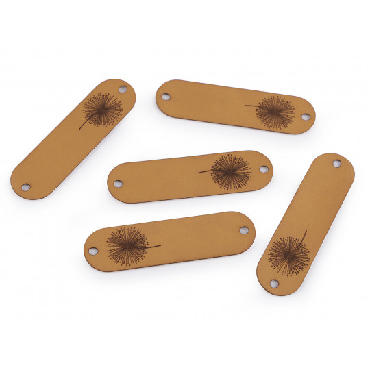 Nášivka / štítek z eko kůže - pampeliška | Mimib