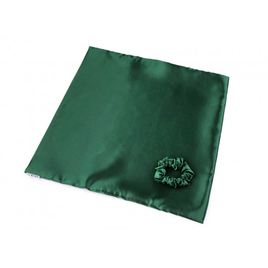 Sada na spaní, saténový povlak na polštář a gumička | Mimib