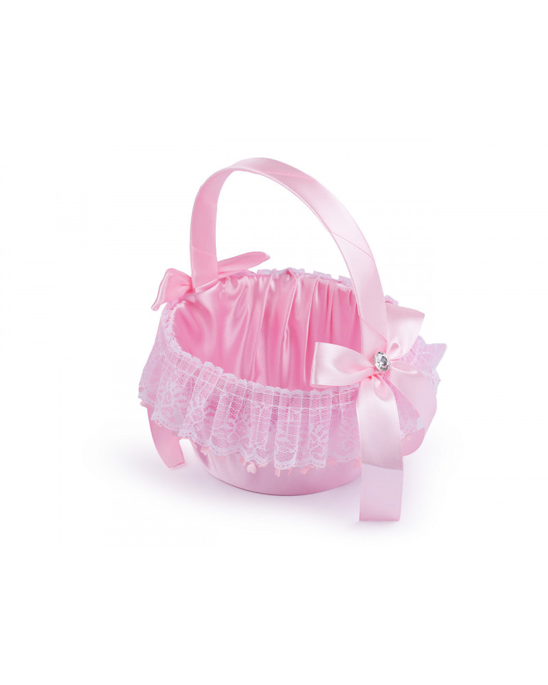 Svatební saténový košíček pro družičky | Mimib