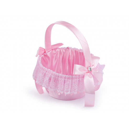 Svatební saténový košíček pro družičky | Mimib