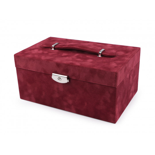 Šperkovnice 2 v 1 uzamykatelná, semiš | Mimib