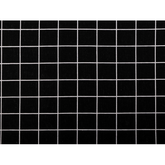 Bavlněná metráž / imitace lnu hrubší, káro | Mimib