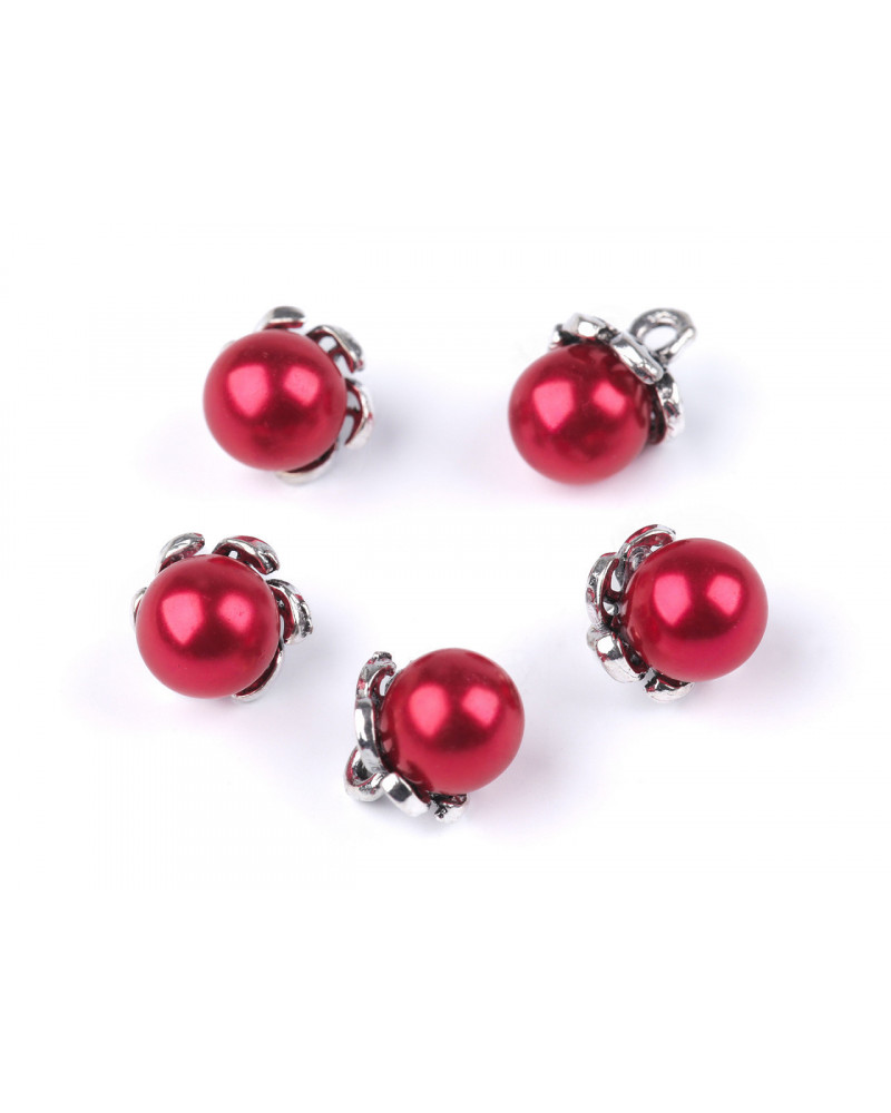 Knoflík s kaplíkem / přívěsek perla Ø9 mm | Mimib