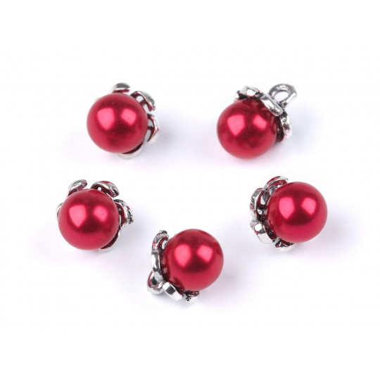 Knoflík s kaplíkem / přívěsek perla Ø9 mm | Mimib