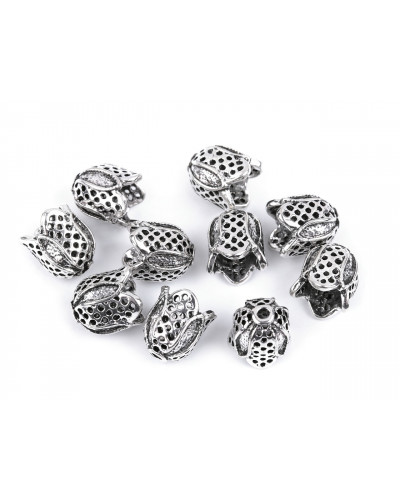 Koncovky na šňůrky / dekorační kaplíky 12x12 mm | Mimib