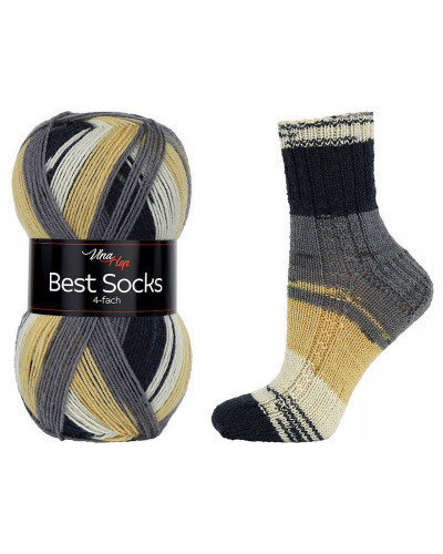 Pletací příze Best Socks samovzorovací / ponožkovka 100 g | Mimib