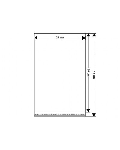 PP sáček s lepicí klopou 24x39 cm | Mimib