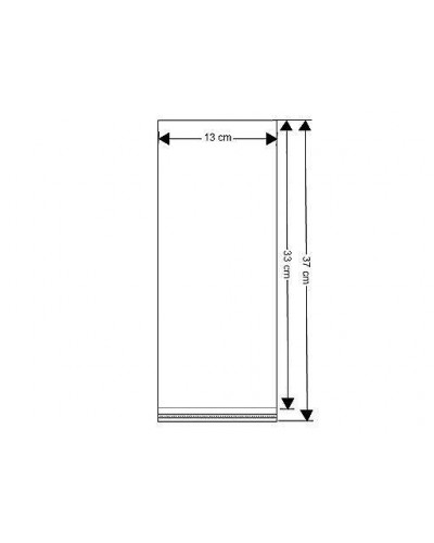 PP sáček s lepicí klopou 13x33 cm | Mimib