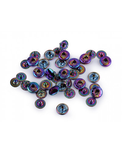 Kovové druky Ø10 mm duhové | Mimib