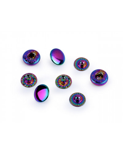 Kovové druky Ø10 mm duhové | Mimib