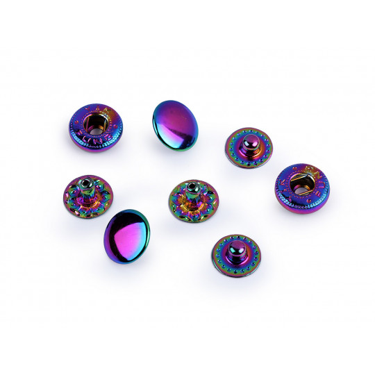 Kovové druky Ø10 mm duhové | Mimib