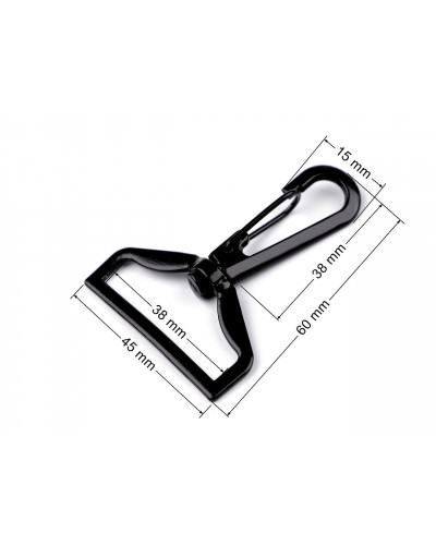 Kovová karabina průvlek 38 mm | Mimib