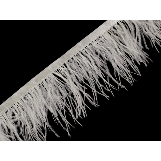 Prýmek - pštrosí peří šíře 11 cm | Mimib