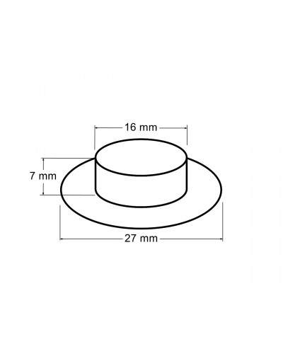 Průchodky s podložkou vnitřní Ø16 mm / vnější Ø27 mm matné | Mimib