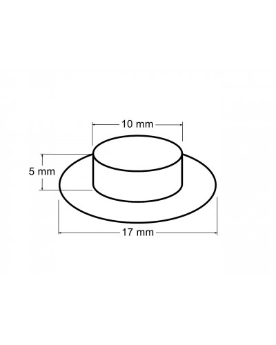 Průchodky s podložkou vnitřní Ø10 mm / vnější Ø17 mm matné | Mimib