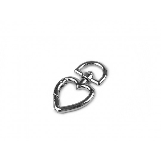 Kovová karabina srdce průvlek 15 mm | Mimib