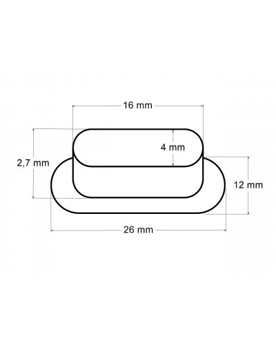 Průchodka s podložkou ovál 4x16 mm | Mimib