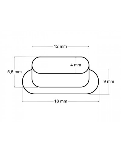 Průchodky s podložkou ovál 4x12 mm | Mimib