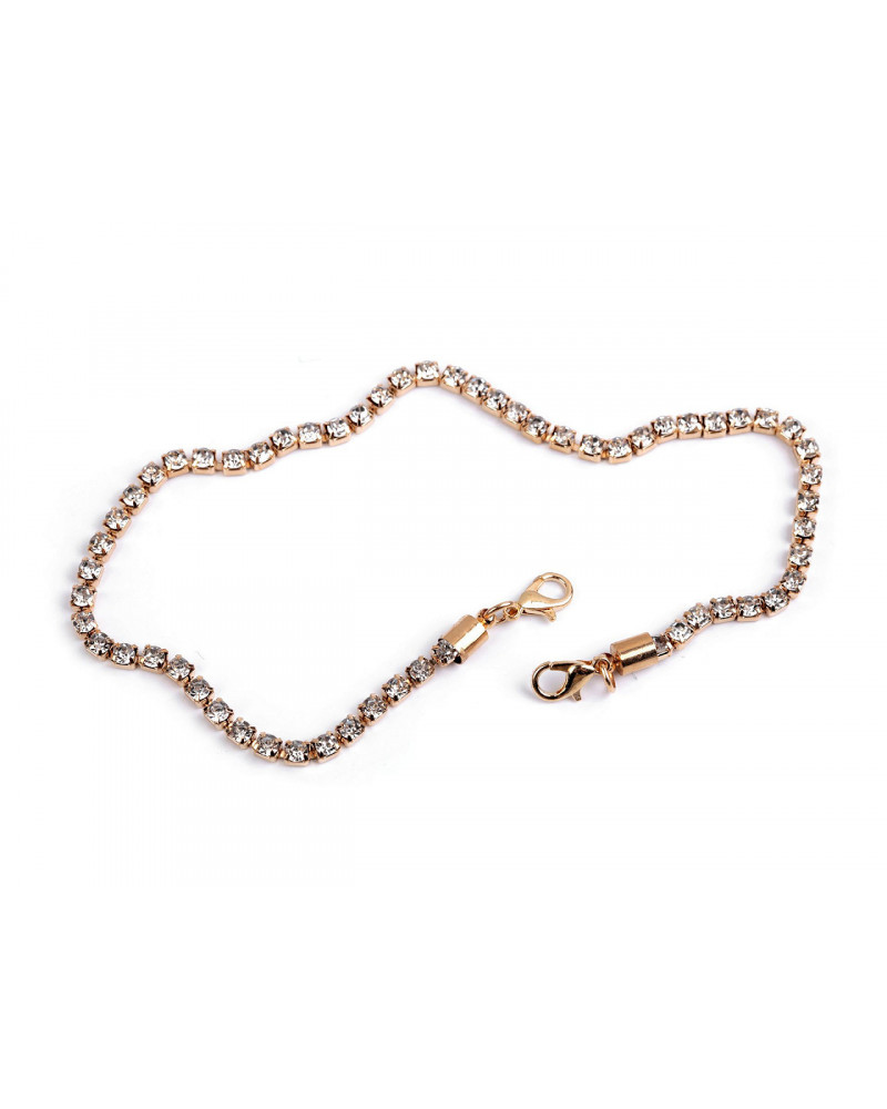 Štrasový řetízek na kabelky i oděvy 32,5 cm | Mimib