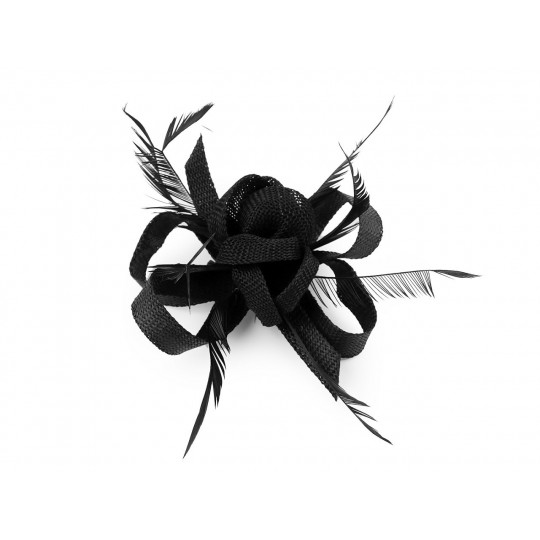 Brož / ozdoba do vlasů květ s peřím | Mimib