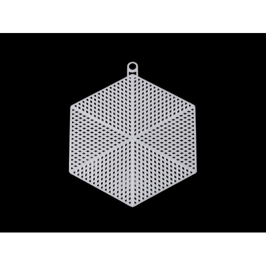 Plastová kanava / mřížka vyšívací srdce, vločka | Mimib