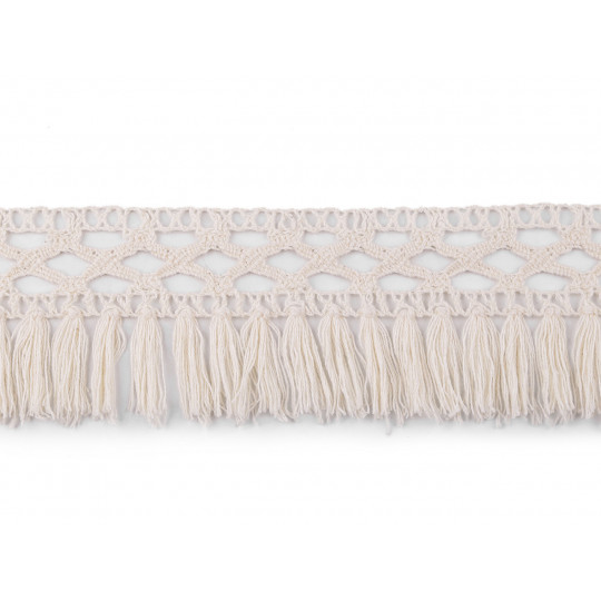 Bavlněné třásně / krajka šíře 55 mm | Mimib