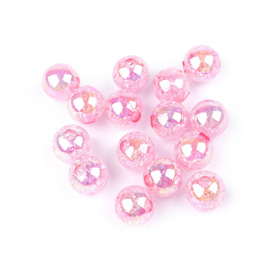 Plastové korálky s AB efektem Ø13 mm | Mimib