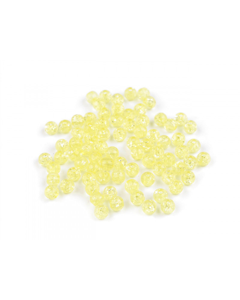 Plastové korálky kraklované Ø6 mm | Mimib