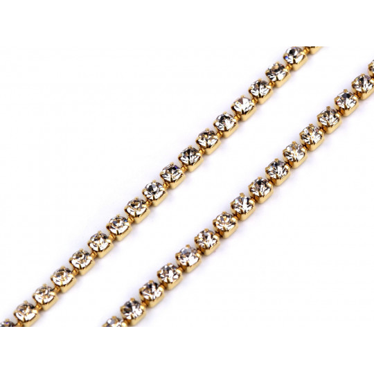 Štrasový prýmek / borta šíře 2 mm | Mimib