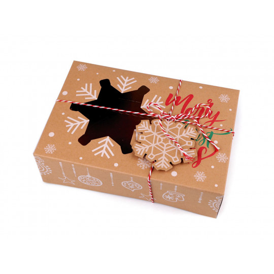 Vánoční dárková krabice s průhledem a jmenovkou | Mimib