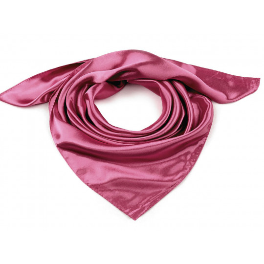 Saténový šátek jednobarevný 60x60 cm | Mimib