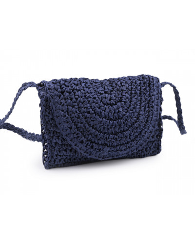 Háčkovaná kabelka z rafie - lýka crossbody 16x21 cm | Mimib