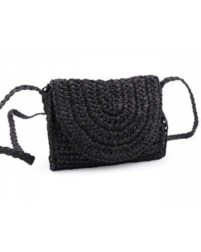 Háčkovaná kabelka z rafie - lýka crossbody 16x21 cm | Mimib