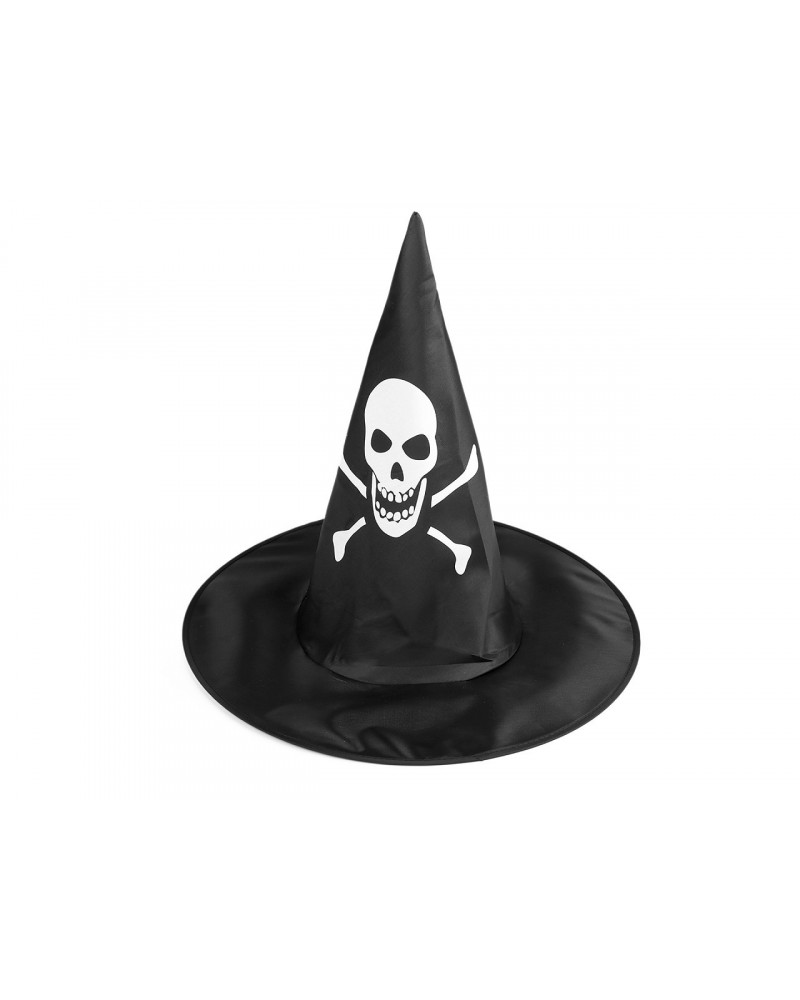 Karnevalový klobouk čarodějnický pavučina, lebka, netopýr | Mimib