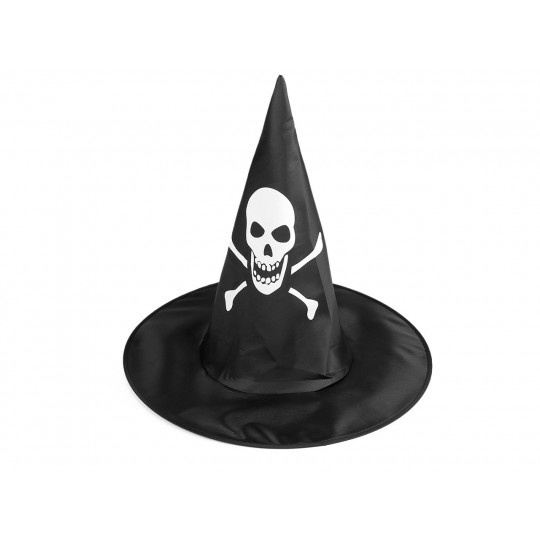 Karnevalový klobouk čarodějnický pavučina, lebka, netopýr | Mimib