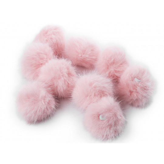 Kožešinová bambule s poutkem Ø4,5 cm | Mimib