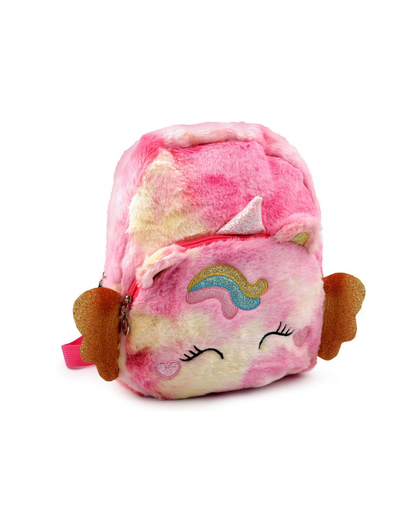 Dětský batoh jednorožec plyšový 28x32 cm | Mimib