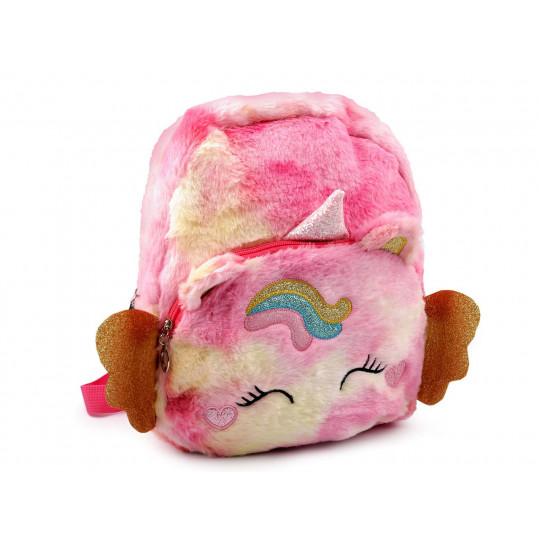 Dětský batoh jednorožec plyšový 28x32 cm | Mimib