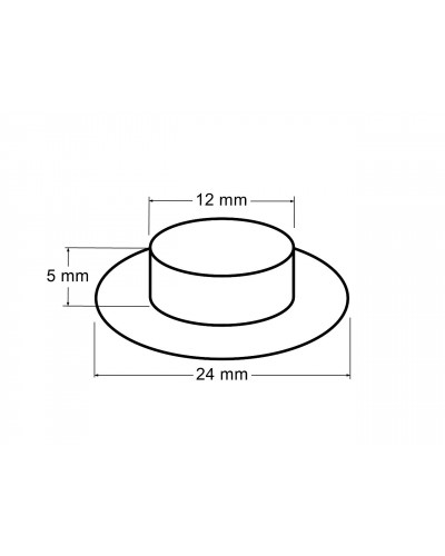 Průchodky s podložkou vnitřní Ø12 mm / vnější Ø24 mm | Mimib