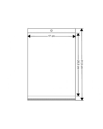 PP sáček s lepicí klopou a závěsem 17x25,5 - 26 cm | Mimib