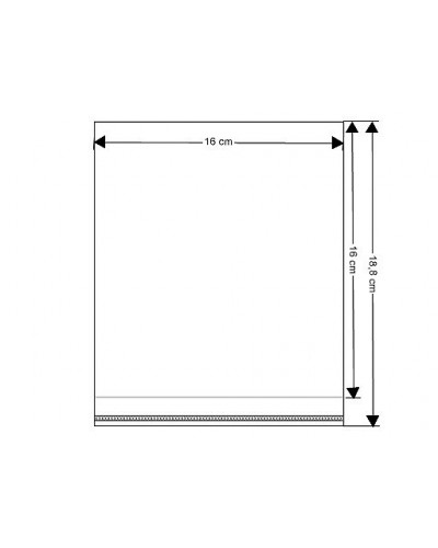 PP sáček s lepicí klopou 16x16 cm | Mimib