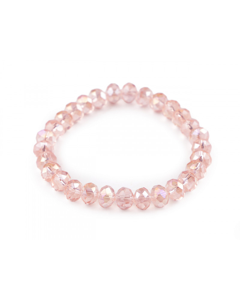 Náramek pružný z broušených korálků s AB efektem | Mimib