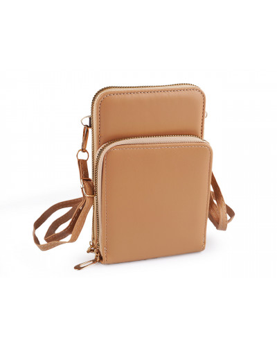 Peněženka s kapsou na mobil přes rameno crossbody 11,5x18 cm | Mimib