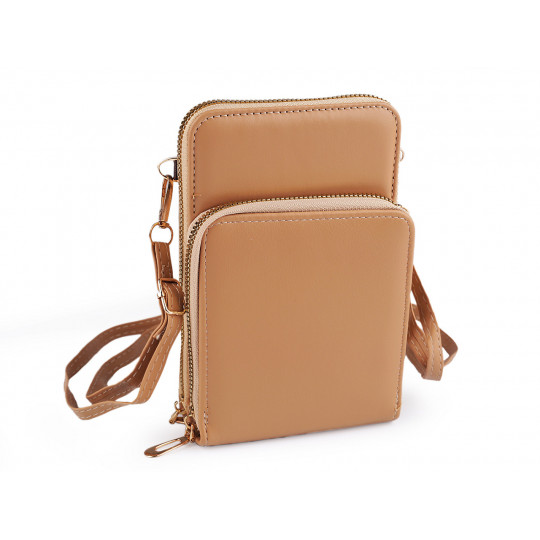 Peněženka s kapsou na mobil přes rameno crossbody 11,5x18 cm | Mimib