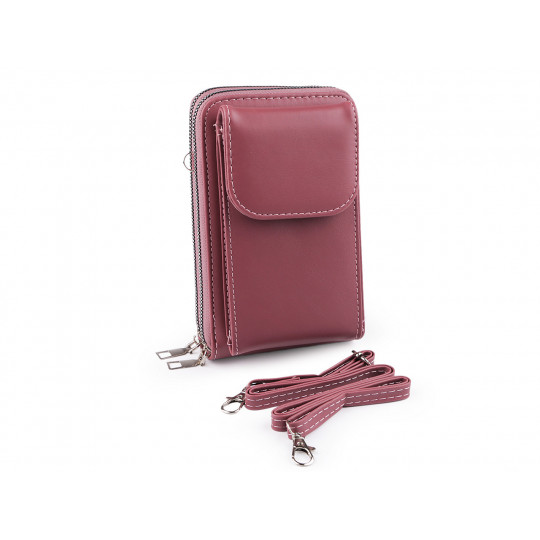 Peněženka s kapsou na mobil přes rameno crossbody 11x18 cm | Mimib