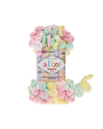 Pletací příze Alize Puffy Color 9 m, 100 gr. | Mimib