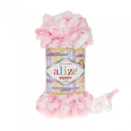 Pletací příze Alize Puffy Color 9 m, 100 gr. | Mimib