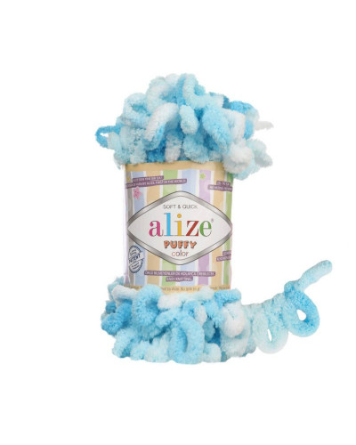 Pletací příze Alize Puffy Color 9 m, 100 gr. | Mimib