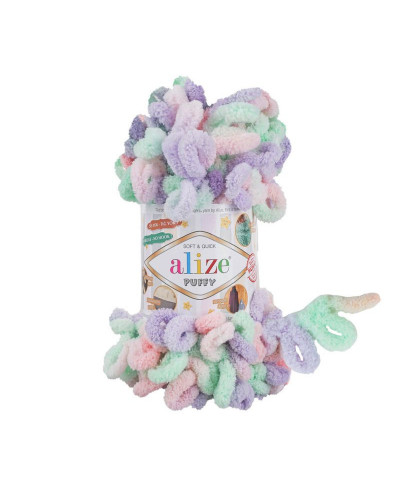 Pletací příze Alize Puffy Color 9 m, 100 gr. | Mimib